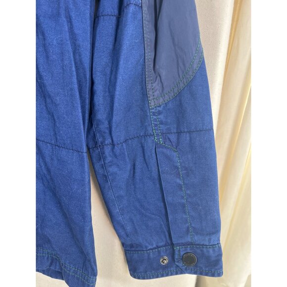 Tommy Bahama Mens Size 46 Chest Blue Jacket Country French Workwear Chore Jacket - Picture 7 of 12